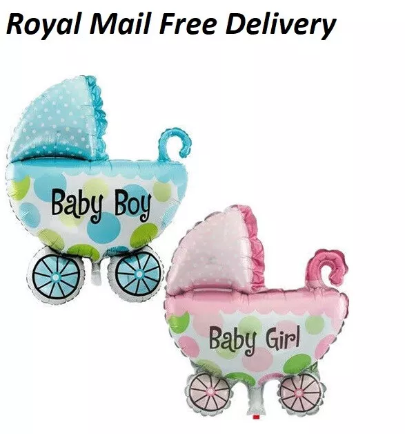 Baby Shower New Baby Girl Baby Boy Balloon Pram Christening Foil Party Ballons