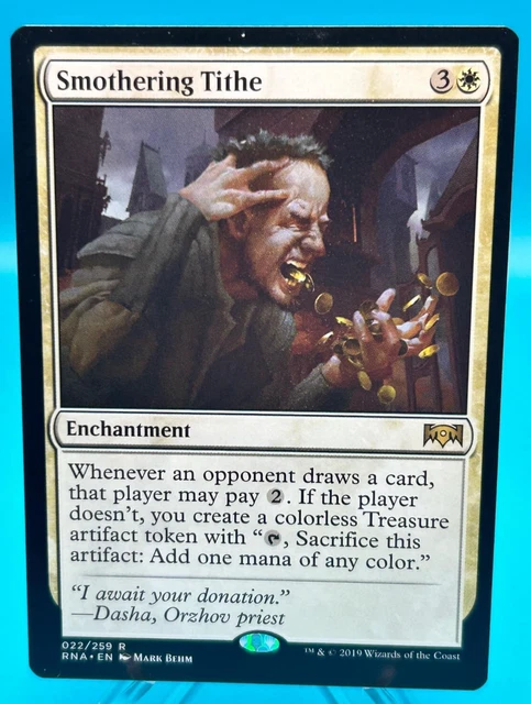 Smothering Tithe 1x FOIL RNA MTG Ravnica Allegiance Rare MINT white Smothering Tithe 1x FOIL RNA MTG Ravnica Allegiance Rare MINT white