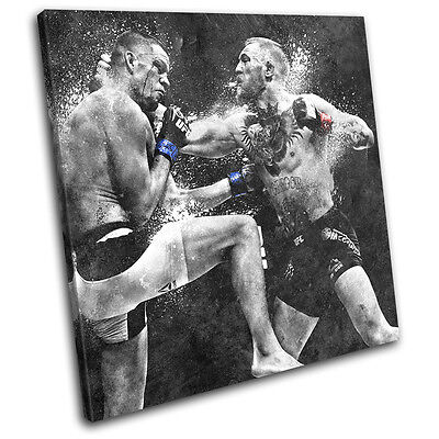 Conor McGregor Nate Diaz UFC MMA Sports SINGLE TELA parete arte foto stampa