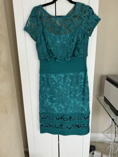 Tadashi Shoji Turquoise Lace Dress Blue Green Size 6