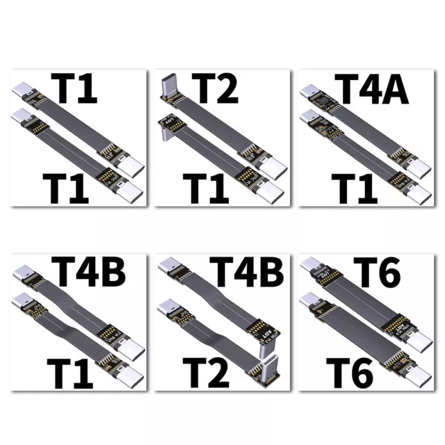 ADT-Link USB 3.1 TypeC to Type C Extension Cable FPV FPC Ribbon Flat USB C Cord