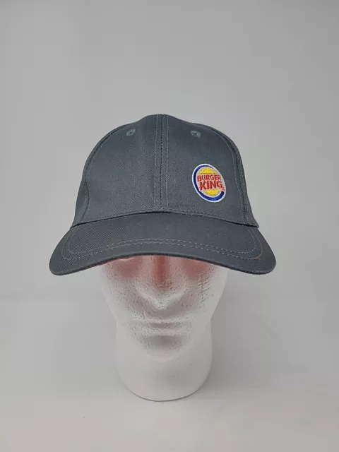 Burger King Employee Cap Hat Adult Adjustable Grey Gray