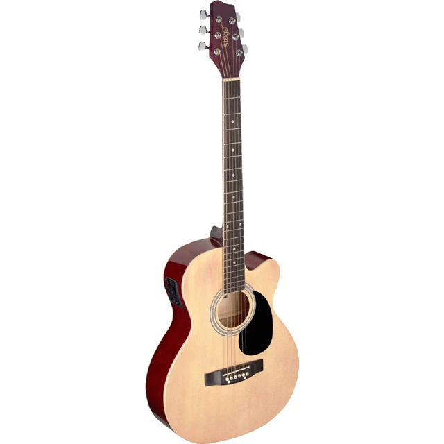 Sa20Ace Guitare Electro Accoustique Auditorium Couleur Naturelle Pan Coupe