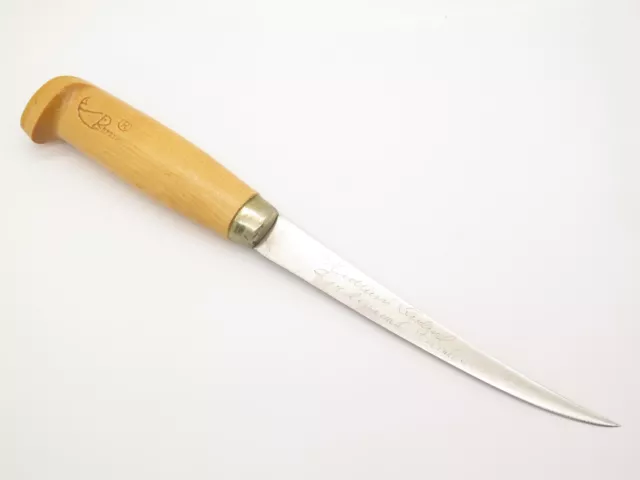 Marttiini Finland Rapala Wood Handle Fixed 6" Blade Fishing Fillet Knife 2