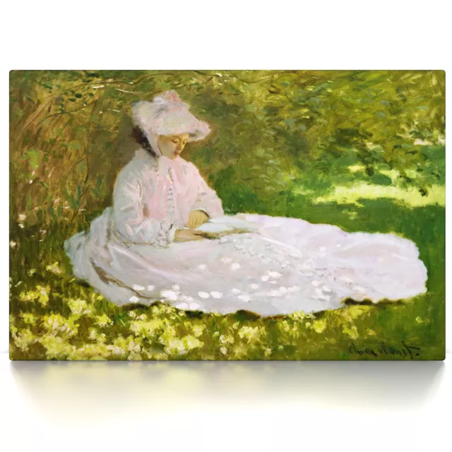 Frühlingszeit Claude Monet, Poster oder Leinwandbild auf Keilrahmen, Kunstdruck