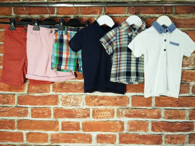 BABY BOY BUNDLE AGE 12-18 MONTHS NEXT GAP etc SHORT T-SHIRT TOP SHIRT SET 86CM