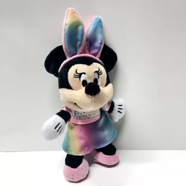 9” Disney Baby Minnie Mouse Plush Toy Mini Jingler Rattle Easter Bunny Ears 2019