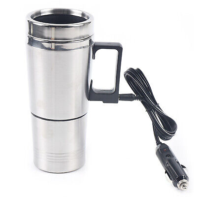 Portable Car Coffee Maker 12 V Stainless Steel Travel Pot Mug Heating Cup Kettle