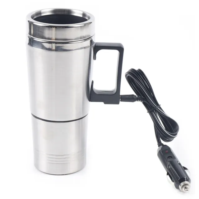 Travel Portable Pot Heated Thermos Mug Kettle 12V Car Heating Cup Coffee Maker 3
