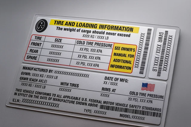 Custom Trailer ID & Tire Pressure Decal – 3M Vinyl, Fast Shipping, Make It Your Own!