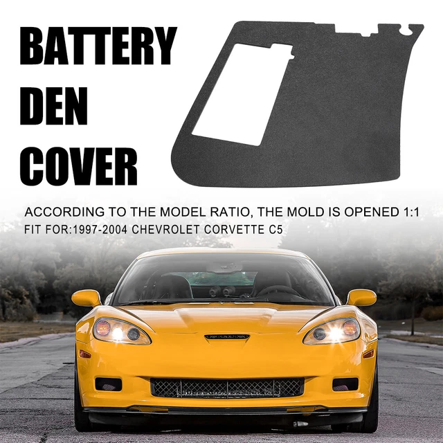 For Chevrolet C5 1997-2004 Corvette Battery Den Cover Plate Black ABS Plastic