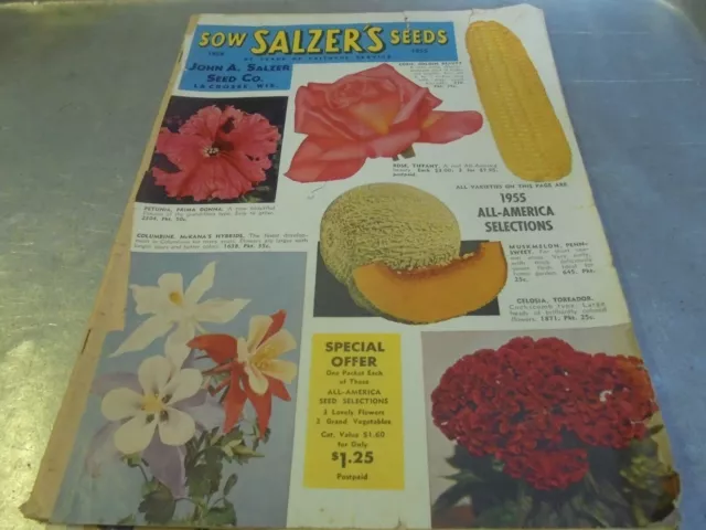 Vintage 1955 John Salzer Seed Co. Seed and Nursery Catalog