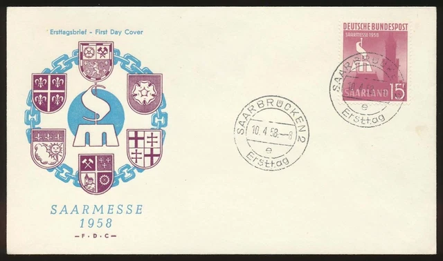 Saarland Nr. 435 auf Ersttagsbrief / FDC  #124327
