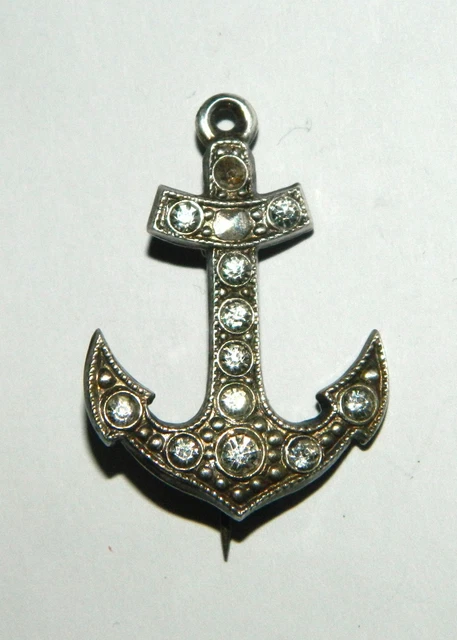 Belle Broche Début 1900 En Argent Avec Améthyste - Bijou Ancien Vintage