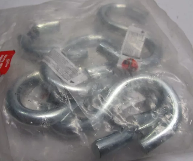 Pck of 5 National Hardware Open S Hooks N347-849 3 1/2” Each Zinc Plated