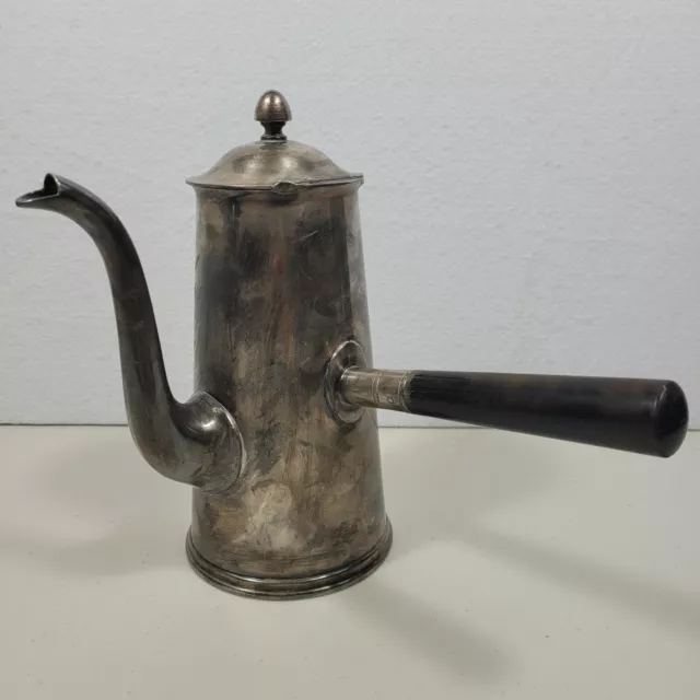 Antique Reed And Barton Hot Chocolate Pot WWII Silver Soldered USN 3600 663C