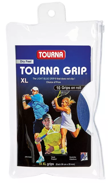 Tourna Grip Original XL - Blue - 10 Pack Overgrip Overgrips Tennis