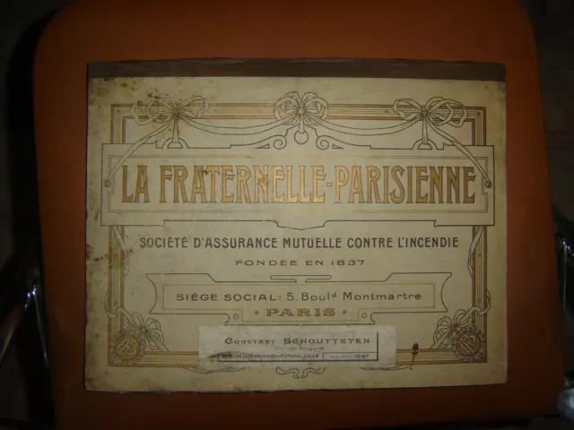 Agenda , Calendrier La Fraternelle-Parisienne 1914 Assurance Contre L'incendie.