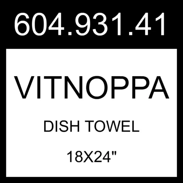 VITNOPPA Dish towel, floral pattern/green, 18x24 - IKEA