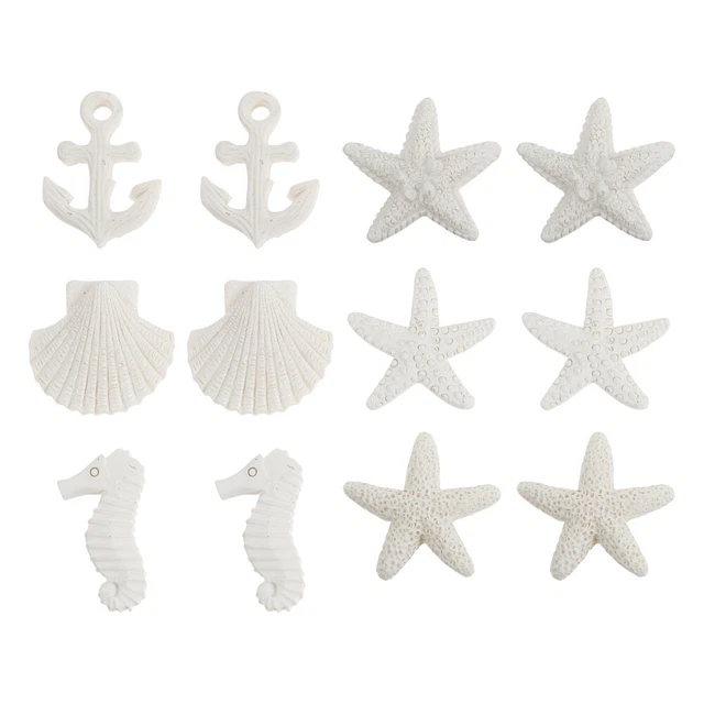 12 Pcs Artificial Marine Animals Fish Tank Ornament Resin Star Aquarium