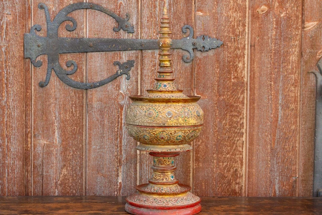 Exceptional Burmese Mandalay Jeweled Vessel