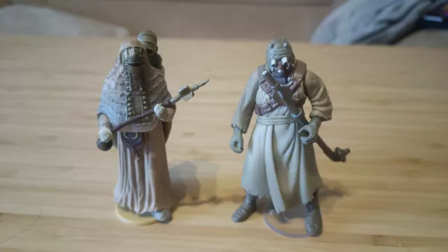 Star Wars Hasbro 2 Tusken Raider männlich und weiblich POTF 3,75" Figuren