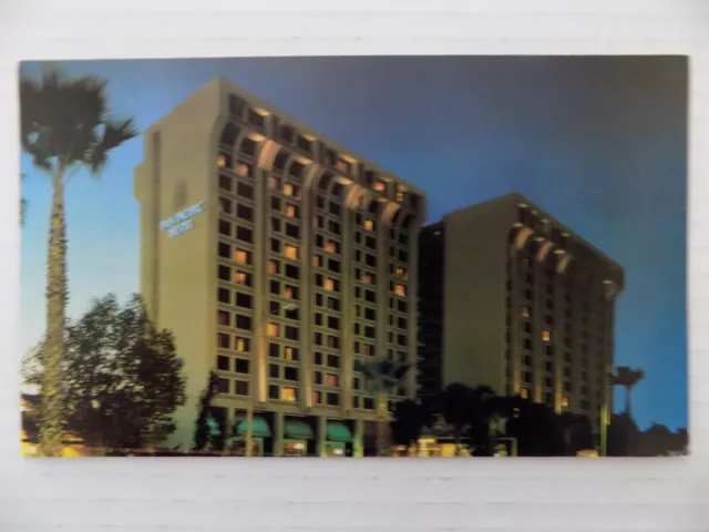 Pan Pacific Hotel Postcard was Disneyland Paradise Pier now Pixar Place VTG HTF