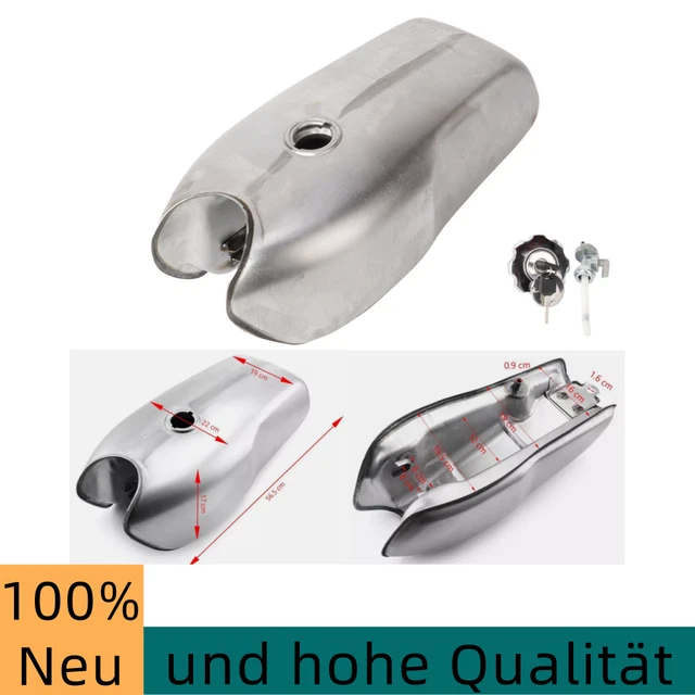 Set: Cafe Racer Tank VT3 Passend Für Vintage Scrambler Retro Motorrad Umbauten Rucksack Canvas Rg8 Vintage Motorradtasche 20ltr Retro Grun A084842 0