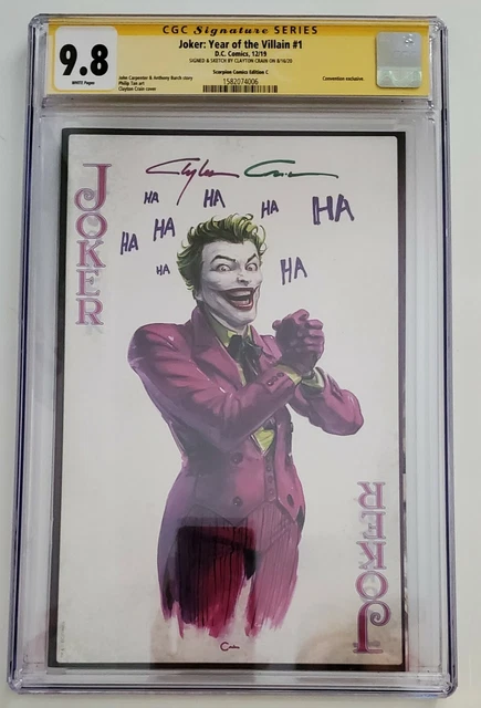 Joker Year of the Villain #1 Crain Exclusive Variant CGC SS 9.8  Sketch HaHaHa