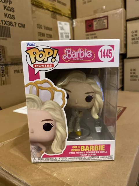 Funko Pop! Vinyl: Barbie - Gold Disco Barbie #1445 - Barbie The Movie In Stock