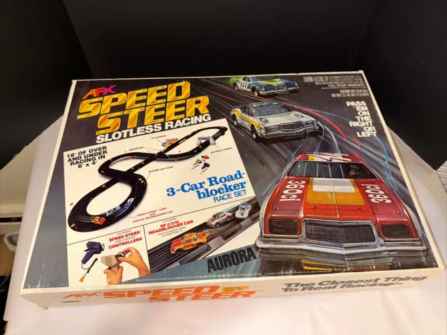 1979 Aurora AFX Enduro Speed Steer HO Scale Slot Car Set - Not Complete But Nice