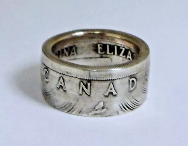 Coin Ring hand made from Canadian Silver Dollar  from Canada 3