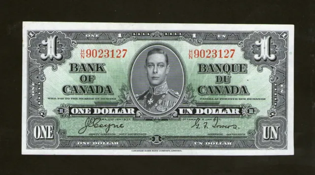 CANADA, George VI, 1 Dollar 1937, P#58e, sign: Coyne-Towers, XF/AU