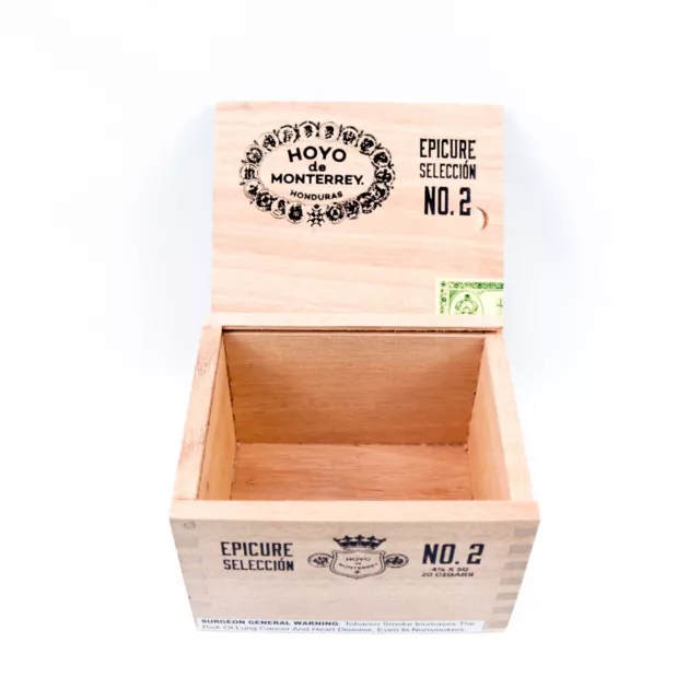 Hoyo de Monterrey Epicure Seleccion No. 2 Wood Cigar Box 5.75" x 4.75" x 3.75" 3