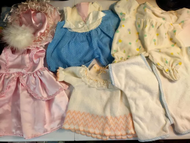 Baby Doll Clothes Lot Of 42 Pieces Some Homemade