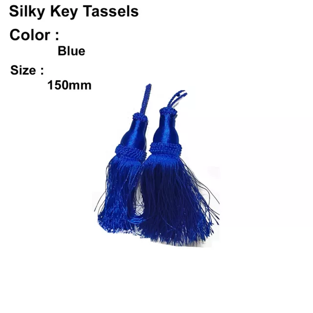 Silky Key Tassels, Cushions, Blinds,Bibles , Curtains,New Blue/ Sunshine