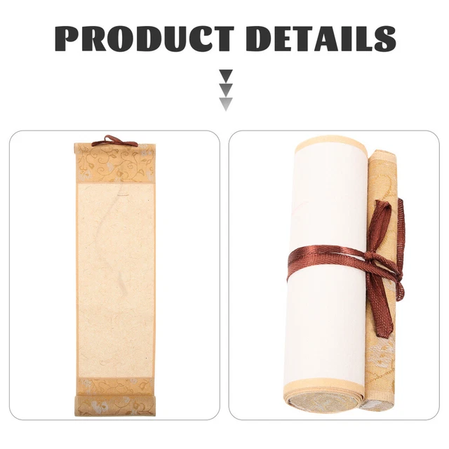 2 Pezzi Mini Pergamene Vuote Per Calligrafia Cinese - Carta Di Riso Per Pittura E Scrittura, Decorazione Parete - Foto 7
