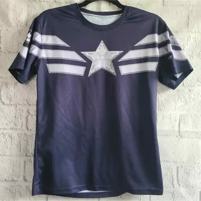 Marvel Captain America Costume Logo Graphic Tee SZ M