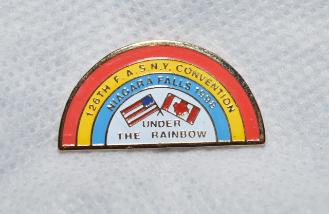 New York Vol Fire Assn Niagara Falls 1998 Convention 1 1/8" Metal Lapel Pin