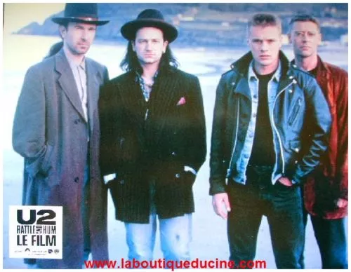 U2 RATTLE AND HUM 12 Photos Cinéma / French Lobby Cards BONO & THE EDGE
