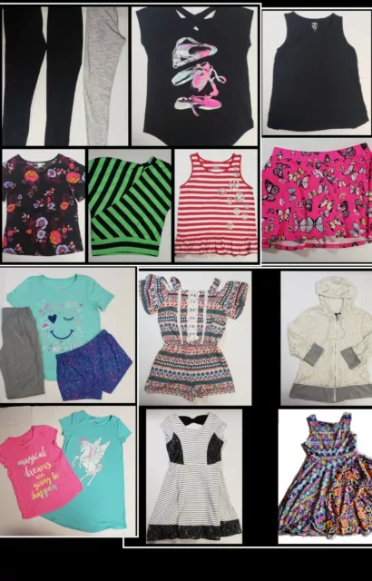 Girls sz 14 HUGE Lot Clothing-some NEVER WORN Emily West/So/Cat&Jack/Justice