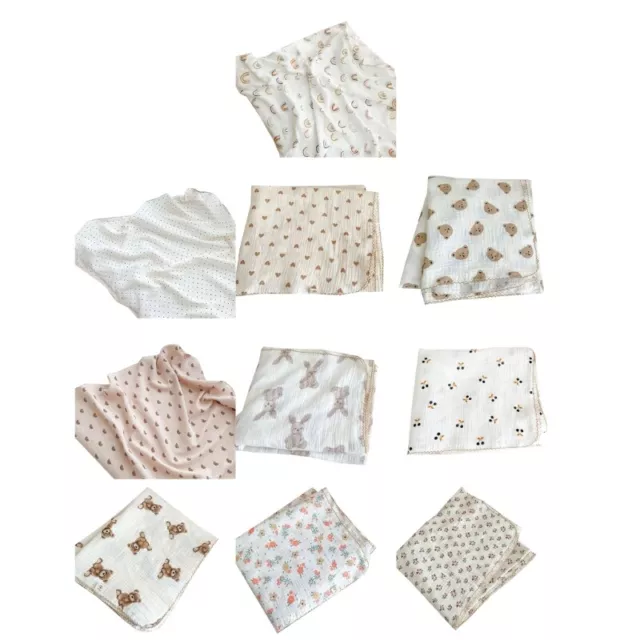 Baby-Blankets for Girl Boy Soft Baby-Swaddle Blanket Muslin Blanket