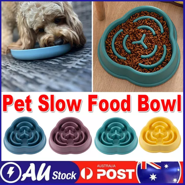 Dog Bowl Slow Feeder Pet Bowl Anti Bloating Anti Slip Feet Interactive Feed Dish