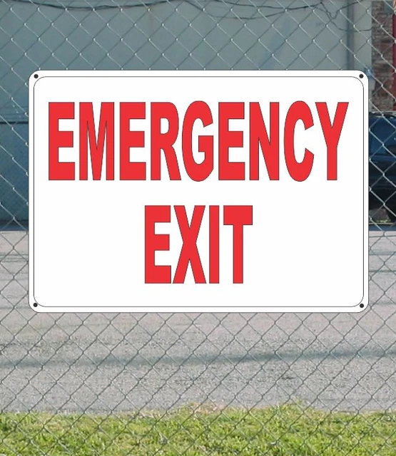 EMERGENCY EXIT OSHA Safety SIGN 10" x 14" 19.95 PicClick