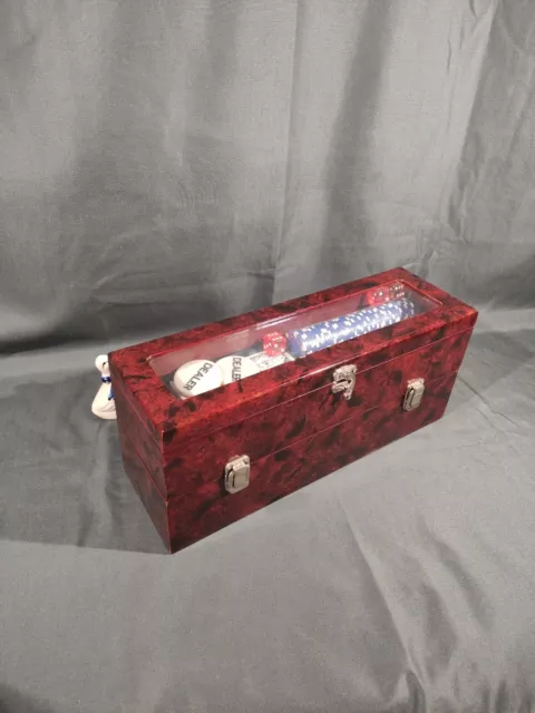 Set malette Poker Texas Olden placage Acajou
