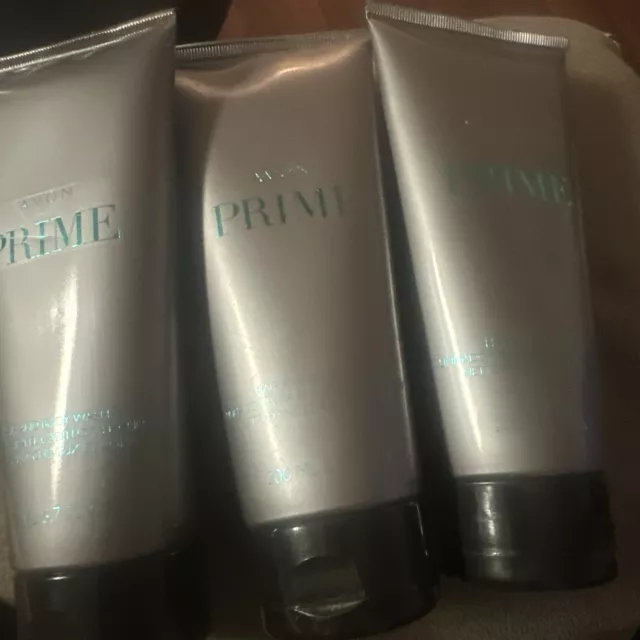 Lote De 3 Avon Prime Lavado De Cabello Y Cuerpo 6,7 Fl Oz