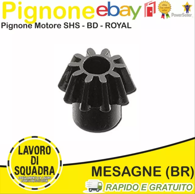 PIGNONE SOFTAIR MOTORE RINFORZATO FORO a O TONDO SHS ROYAL BIG DRAGON ELETTRICO