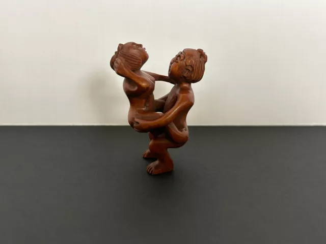 Harnd Carved Erotic Art Wooden Boxwood Figure