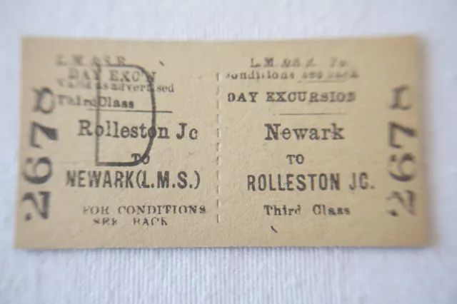 Rolleston Junction - Newark LMS Railway Train Ticket