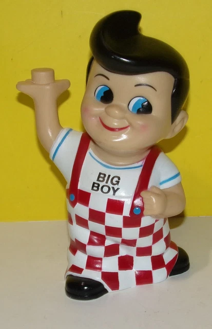 7 1/4" Bob’s Big Boy Advertising Coin Piggy Bank Black Shoes  - No Burger